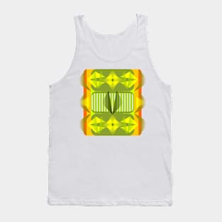 Geometric in yellow green Tank Top